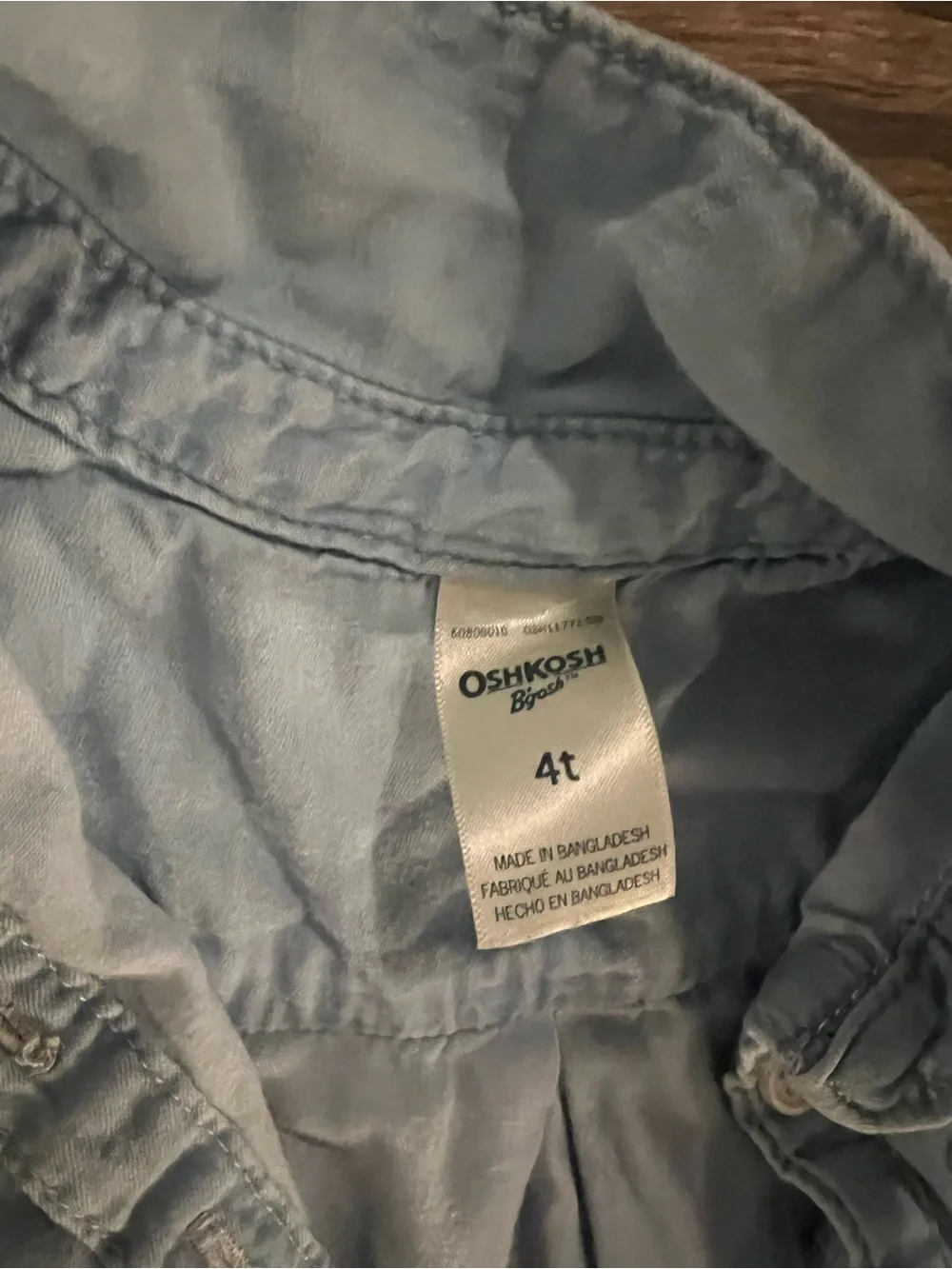 OshKosh B'gosh Light Blue Denim Top with Blush Pink Tulle Skirt Dress - Size 4T
